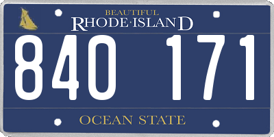 RI license plate 840171