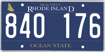 RI license plate 840176