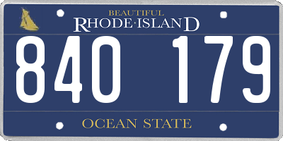 RI license plate 840179