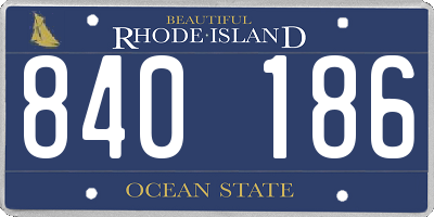 RI license plate 840186