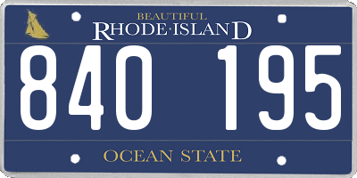RI license plate 840195
