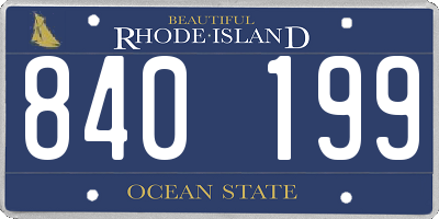 RI license plate 840199