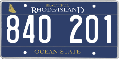 RI license plate 840201