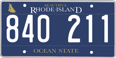 RI license plate 840211