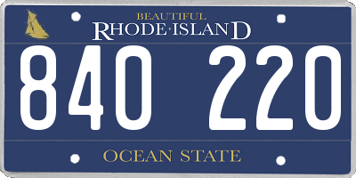 RI license plate 840220