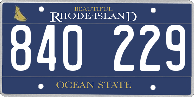 RI license plate 840229