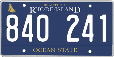 RI license plate 840241