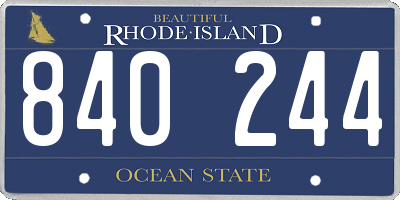 RI license plate 840244