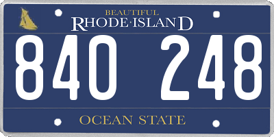 RI license plate 840248