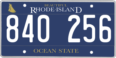 RI license plate 840256