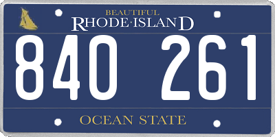 RI license plate 840261