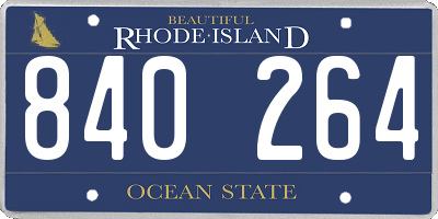 RI license plate 840264