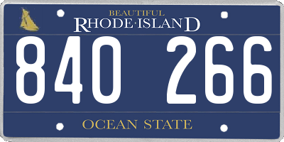 RI license plate 840266