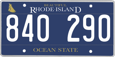 RI license plate 840290