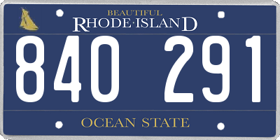 RI license plate 840291