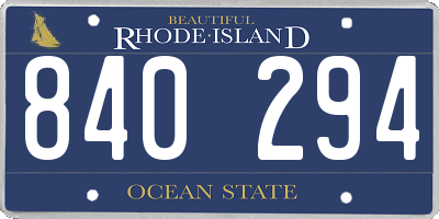 RI license plate 840294