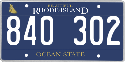 RI license plate 840302