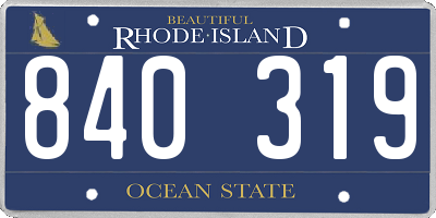 RI license plate 840319