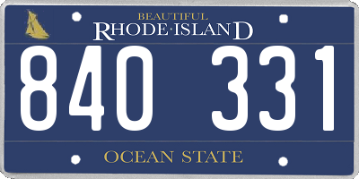 RI license plate 840331
