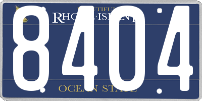 RI license plate 8404