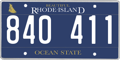 RI license plate 840411