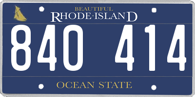 RI license plate 840414