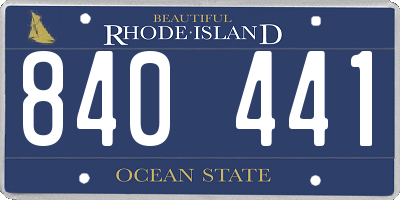 RI license plate 840441