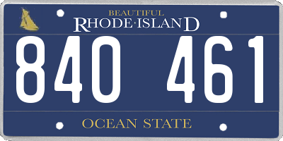 RI license plate 840461