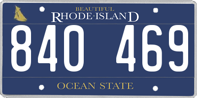 RI license plate 840469
