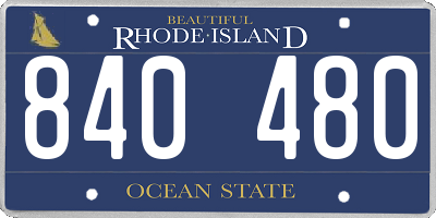 RI license plate 840480