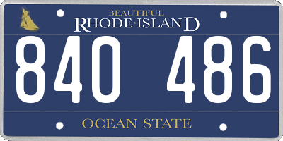 RI license plate 840486