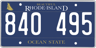 RI license plate 840495