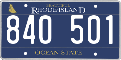 RI license plate 840501
