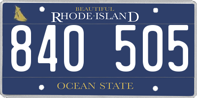 RI license plate 840505