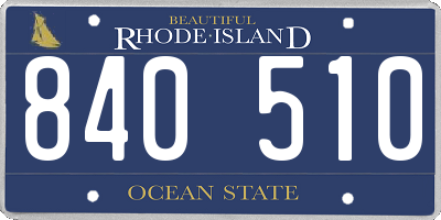 RI license plate 840510
