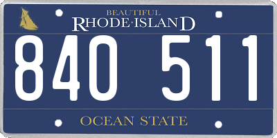 RI license plate 840511