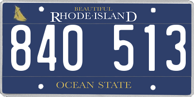 RI license plate 840513