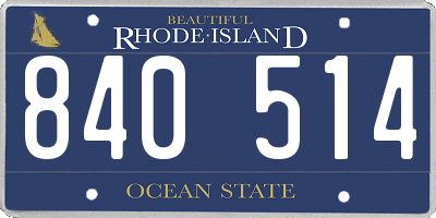 RI license plate 840514