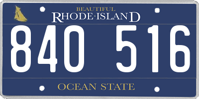 RI license plate 840516