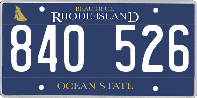 RI license plate 840526