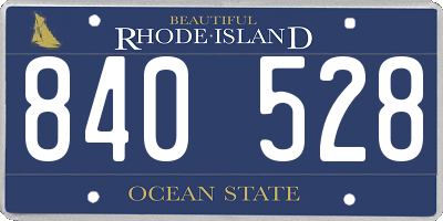 RI license plate 840528