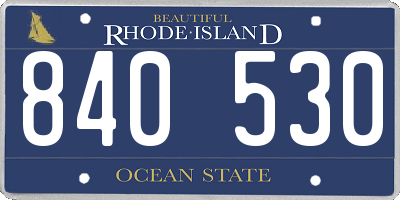 RI license plate 840530