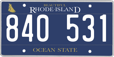 RI license plate 840531