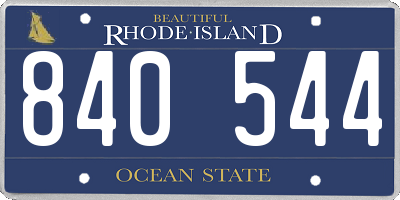 RI license plate 840544