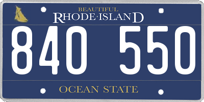 RI license plate 840550
