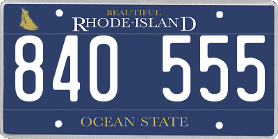 RI license plate 840555