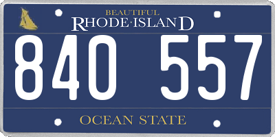RI license plate 840557