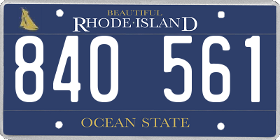 RI license plate 840561