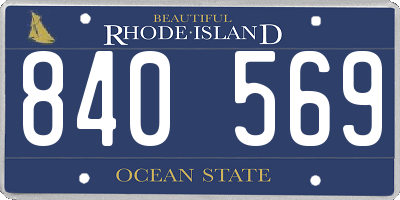 RI license plate 840569
