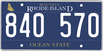 RI license plate 840570
